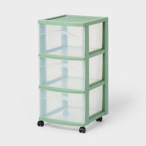 3 Drawer Medium Cart Versatile Green - Brightroom™
