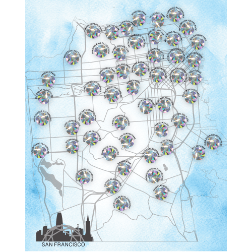 San Francisco Scratch Off City Parks Poster