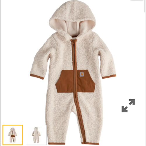 Boys' Long Sleeve Zip-Front Sherpa Coverall (Baby) | Fall Layering Clothing Essentials | Carhartt