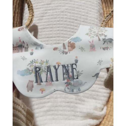 3- Layer Dribble Bib - Animal Castle
