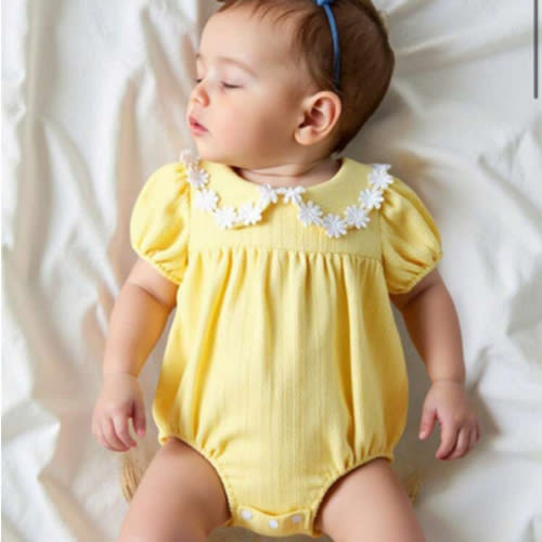 SHEIN baby lace body suit, yellow