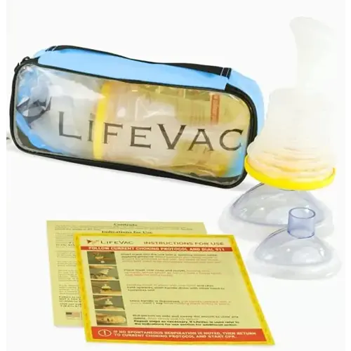LifeVac Blue Travel Kit - Choking Rescue Device, Portable Suction First Aid Kit for Kids and Adults, Airway Suction Device for Children