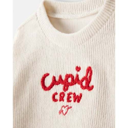 Baby Valentine's Day Cupid Crew 2-Piece Long-Sleeve Tee & Pant Set - Ivory | Carter's