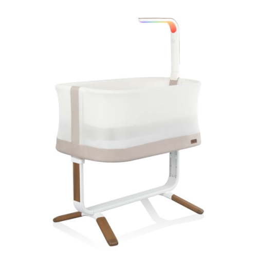 Evenflo Cora 3-Level Adjustable Bassinet with SensorySoothe™, Coastal Coffee
