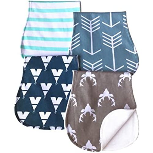 Baby Burp Cloths Baby Burp Set Curved Absorbent and Soft Valuable 4 Pack