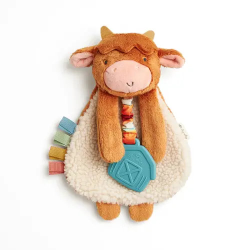 Itzy Lovey™ Plush and Teether Toy - Wyatt the Highland Cow