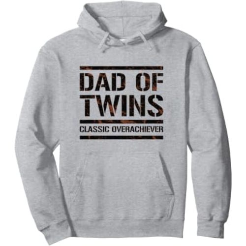 Dad Of Twins, Father's Day, Father, Papa, Daddy, Funny Pullover Hoodie