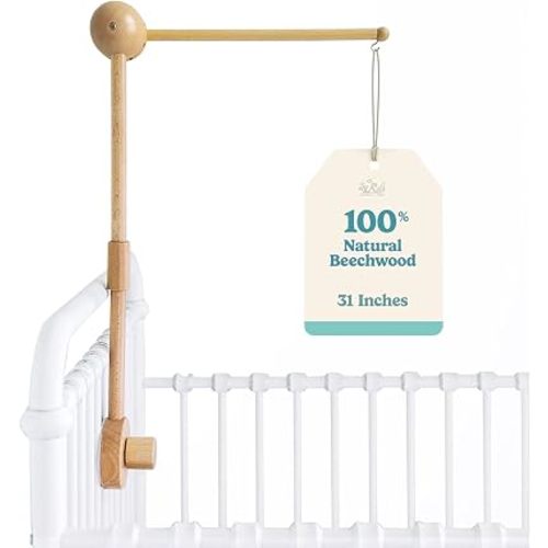 Sorrel + Fern Baby Crib Mobile Arm, 360 Adjustable Mobile Hanger for Crib