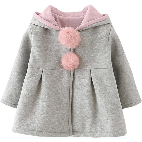 Baby Girl's Toddler Kids Fall Winter Coat Jacket Outwear Ear Hoodie Sweatshirt