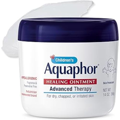 Aquaphor Children's Advanced Therapy Healing Ointment, 41% Petrolatum Skin Protectant Ointment for Minor Wound Care, Chapped or Cracked Skin and Lips, 14 Oz Jar