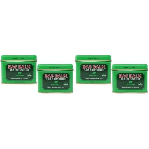 Bag Balm Vermont’s Original Pet Paw & Skin Balm – Moisturizing Salve for Dry, Cracked Paws, Noses & Rough Skin – 8 Ounce – 4 Pack