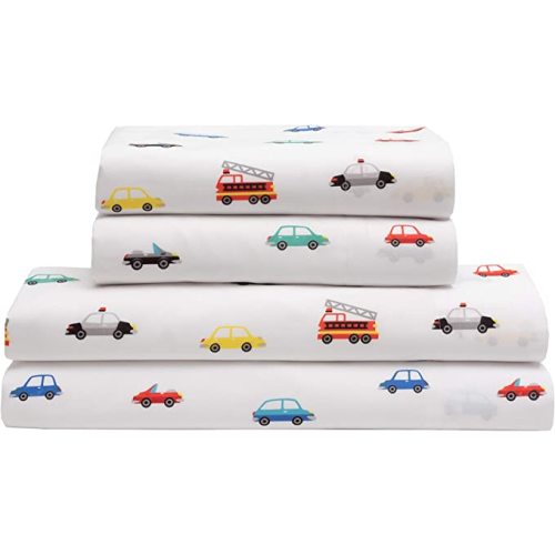 MALLARY BY MATTHEW Kids Super-Soft 100% Microfiber Print Sheet, Cars, Full