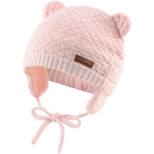 Cute Knitted Boys Girls Christmas Beanie Warm Earflap Winter Hat Infant Toddler Baby Beanie 0-2Y