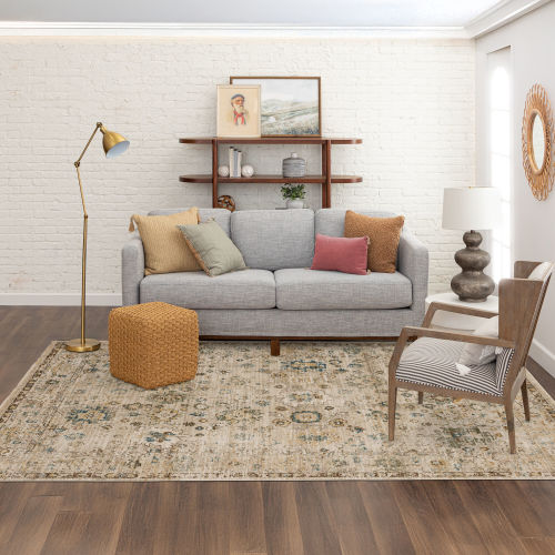 Style Selections Darcy 6 x 9 (ft) Loomed Polypropylene Multiple colors/finishes Rectangular Indoor Floral/Botanical Vintage Spot Clean Only Pet Friendly Area rug
