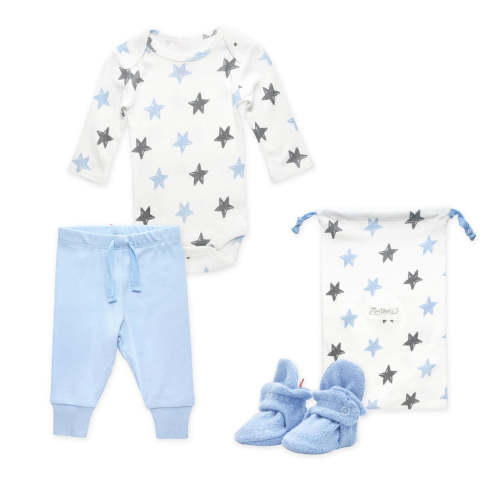 Booties & More 3 Piece Baby Gift Set - Light Blue – Zutano