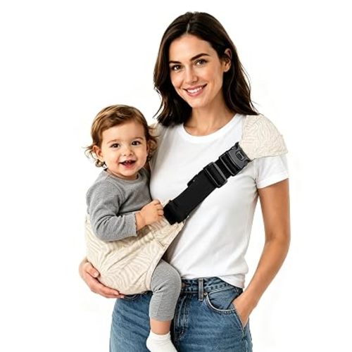 Baby Sling Carrier,Toddler Carrier,Ergonomic Baby Carrier for Newborn to Toddler, Soft Adjustable Hands-Free Infant Carrier, Portable and Breathable Hip Seat Carrier for Parents (Mocha)