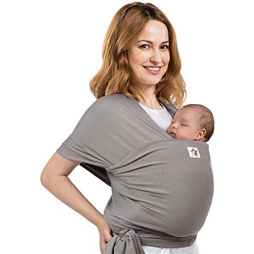 Baby Wrap Carrier - Premium Cotton - Ergonomic Wraps for Toddler, Newborn, Infant, Child - Front, Hip and Kangaroo Holder for Men and Women
