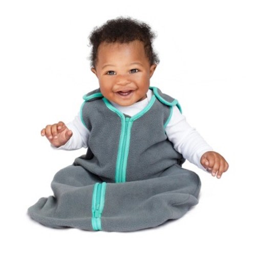 baby deedee Sleep Nest Gray Teal Blue Wearable Blanket S