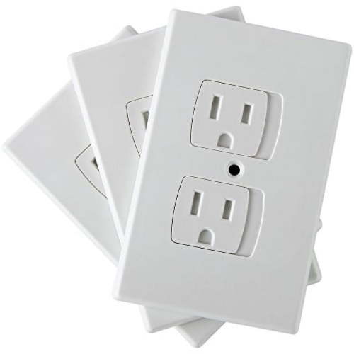 Jambini Self-Closing Outlet Covers - An Alternative to Socket Plugs (3-pack)