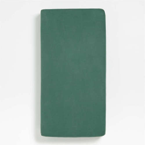 Supersoft Pine Green Organic Cotton Gauze Baby Crib Fitted Sheet