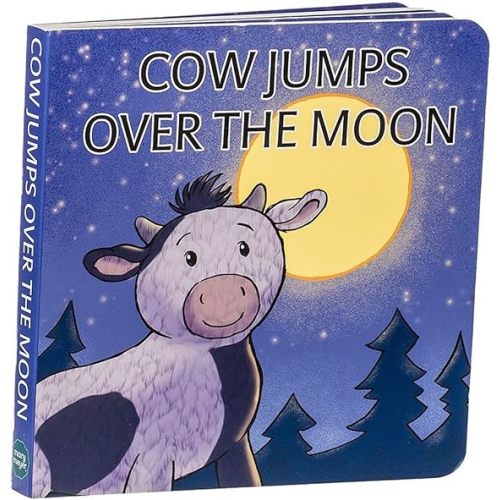 Mary Meyer Board Book Putty Nursery Storytime Books for Babies and Toddlers, 6 x 6-Inches, Cow Jumps Over The Moon