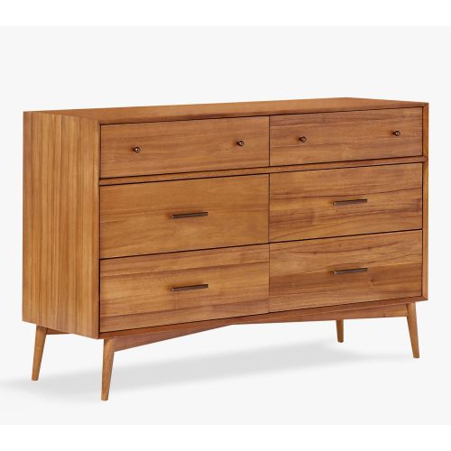west elm x pbk Mid-Century 6-Drawer Dresser (56w x 18d") - Acorn