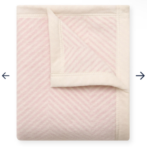 Harborview Herringbone Ballet Pink Mini Blanket