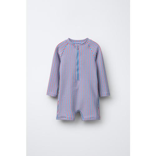 1-6 YEARS/ STRIPED JUMPSUIT SWIMSUIT - Red | ZARA United States