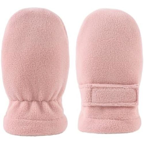 Newborn Baby Mittens Toddler Winter Warm Fleece Lined Gloves No Scratch Adjustable Mitten for Infant Boys Girls