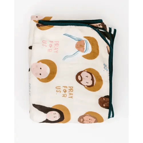 Saints Deluxe Muslin Baby Blanket Quilt