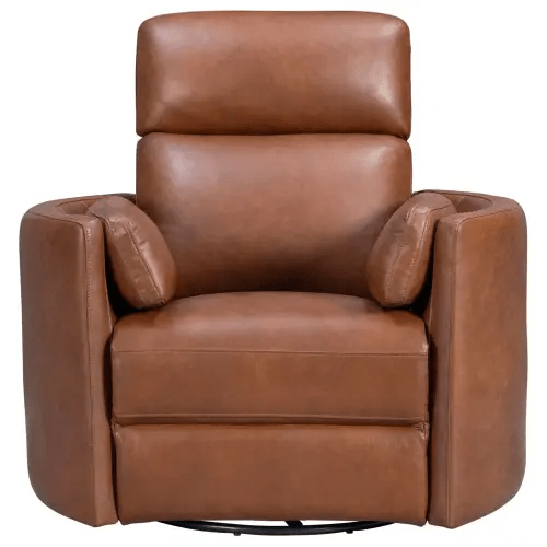 Radius Vintage Whiskey Leather Swivel Glider Power Recliner with USB Charging From Parker Living | Coleman Furniture