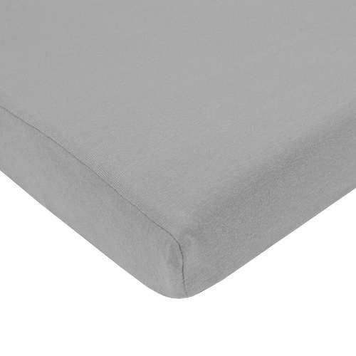 American Baby Company 100% Natural Supreme Cotton Jersey Knit Fitted Portable/Mini-Crib Sheet, Gray, Soft Breathable, for Boys and Girls