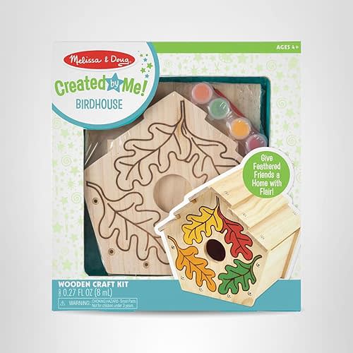 Melissa & Doug Created by Me! Birdhouse Build-Your-Own Wooden Craft Kit