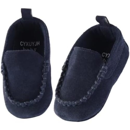 Soft Sole Baby Loafers Boys Girls Newborn Suede Leather Moccasins Infant Baby First Walking Dress Crib Shoes 3-18 Months