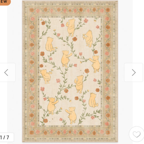 Pooh's Meadow Cream Multicolor Flatwoven Rug | Ruggable US