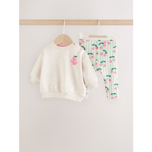 Green/Grey Baby Sweatshirt and Leggings 2 Piece Set (0mths-2yrs)