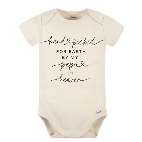 Handpicked for Earth by my Papa in Heaven Bodysuit, Sweet Pregnancy Announcement, 0-3 Month