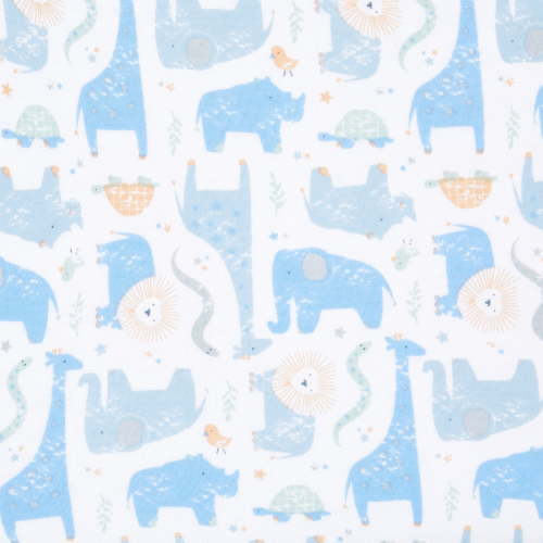 Halo Sleepsack Swaddle for Infants, 100% Cotton, Blue Safari, Small 3-6 Months