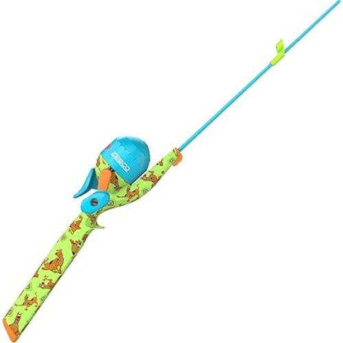 Zebco Youth 29-Inch Floating Spincast Reel and Fishing Rod Combo, Size 20 Reel, Pre-Spooled with 6-Pound Cajun Line