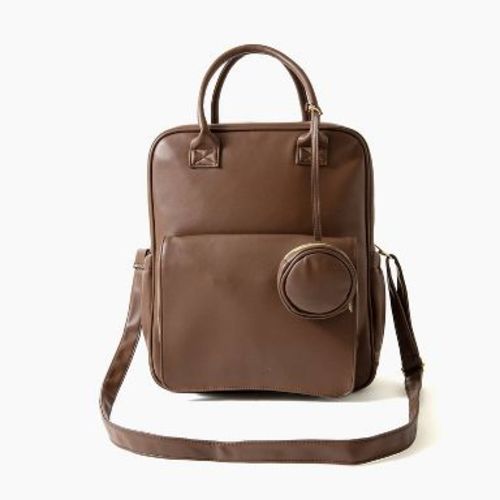 Picolette by Olivia Culpo Large Solid Backpack Diaper Bag - Chocolate