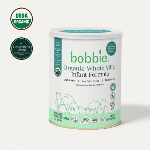 Bobbie Organic Whole Milk Baby Formula