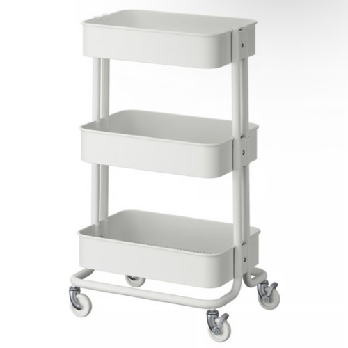 RÅSKOG Utility cart - black 13 3/4x17 3/4x30 3/8 "