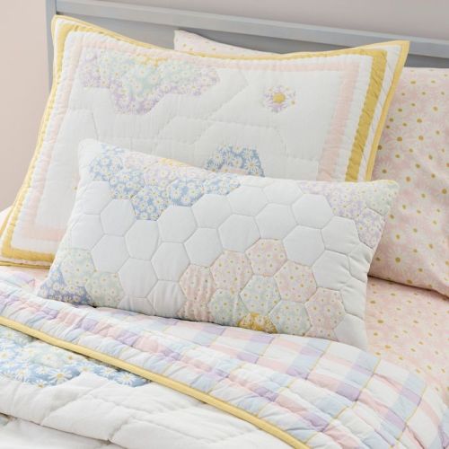 Kids Daisy Quilted Lumbar Pillow Cover
