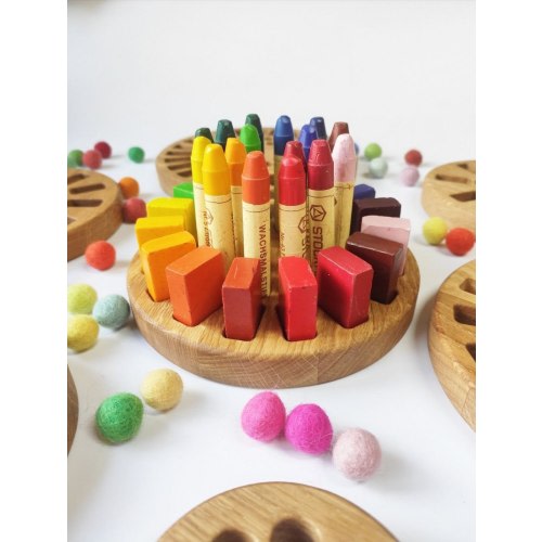 Waldorf Crayon holder for Stockmar 16 Blocks and 16 Sticks – THREEWOOD