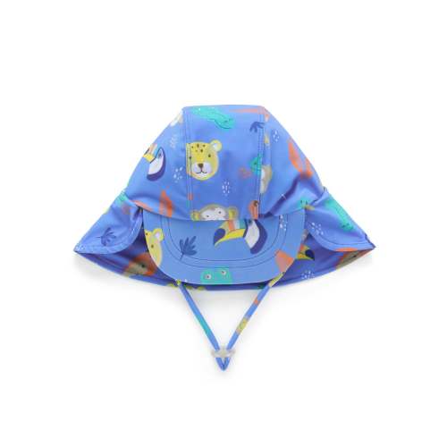 Blue Jungle Faces Legionaires Swim Hat - Baby & Kids Swimwear - Purebaby - Purebaby