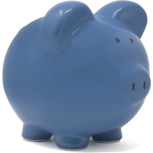 Child to Cherish Ceramic Piggy Bank, Dark Blue