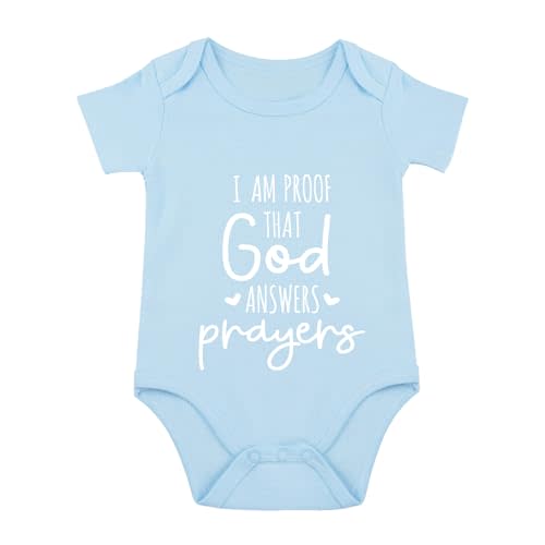 I Am Proof That God Answers Prayers Baby Bodysuit Baby Religious Bodysuit Blessing Babies Clothing