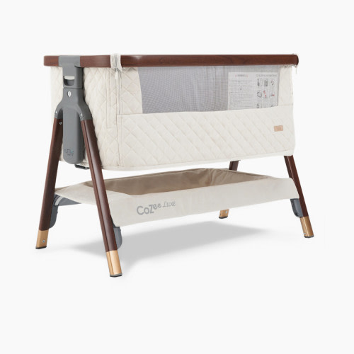 Tutti Bambini CoZee Luxe Bedside Crib - Walnut/Cream