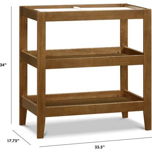 Colby Built-In Tray Top Changing Table, Walnut - Carter's by DaVinci | Maisonette
