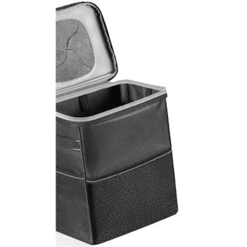 Itopfox Car Trash Can with Lid and Storage Pockets - Leak-Proof Organizer, Waterproof Garbage Bin, Multipurpose Trash Container for Vehicles